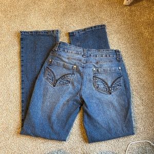Coco Blue Low Rise Straight Leg Jeans